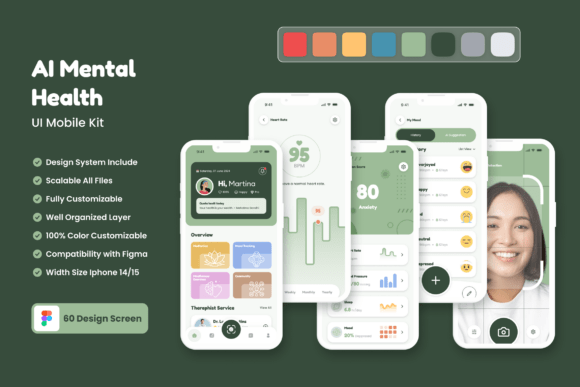 AI Mental Health Application Mobile UI K: A Designer's Toolkit