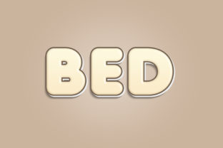 Bed: A 3D Text Style That Brings Depth to Your Designs