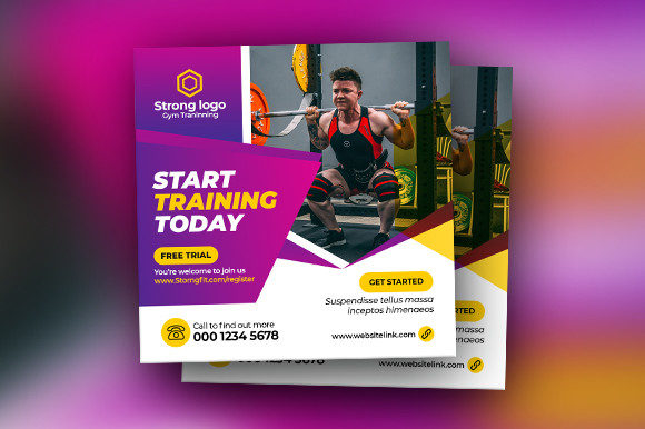 Capturing the Energy: Fitness Gym Social Media Banners