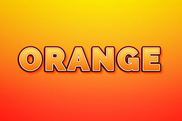 Cartoon Style Orange Text Effect: A Pop of Personality for Your Designs