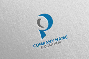 Modern Letter P Logo Design 6: A Vector Template for Digital Brands