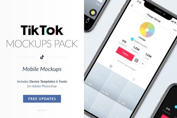 TikTok Mobile Mockups Pack: Design Your Profile Before It Goes Live